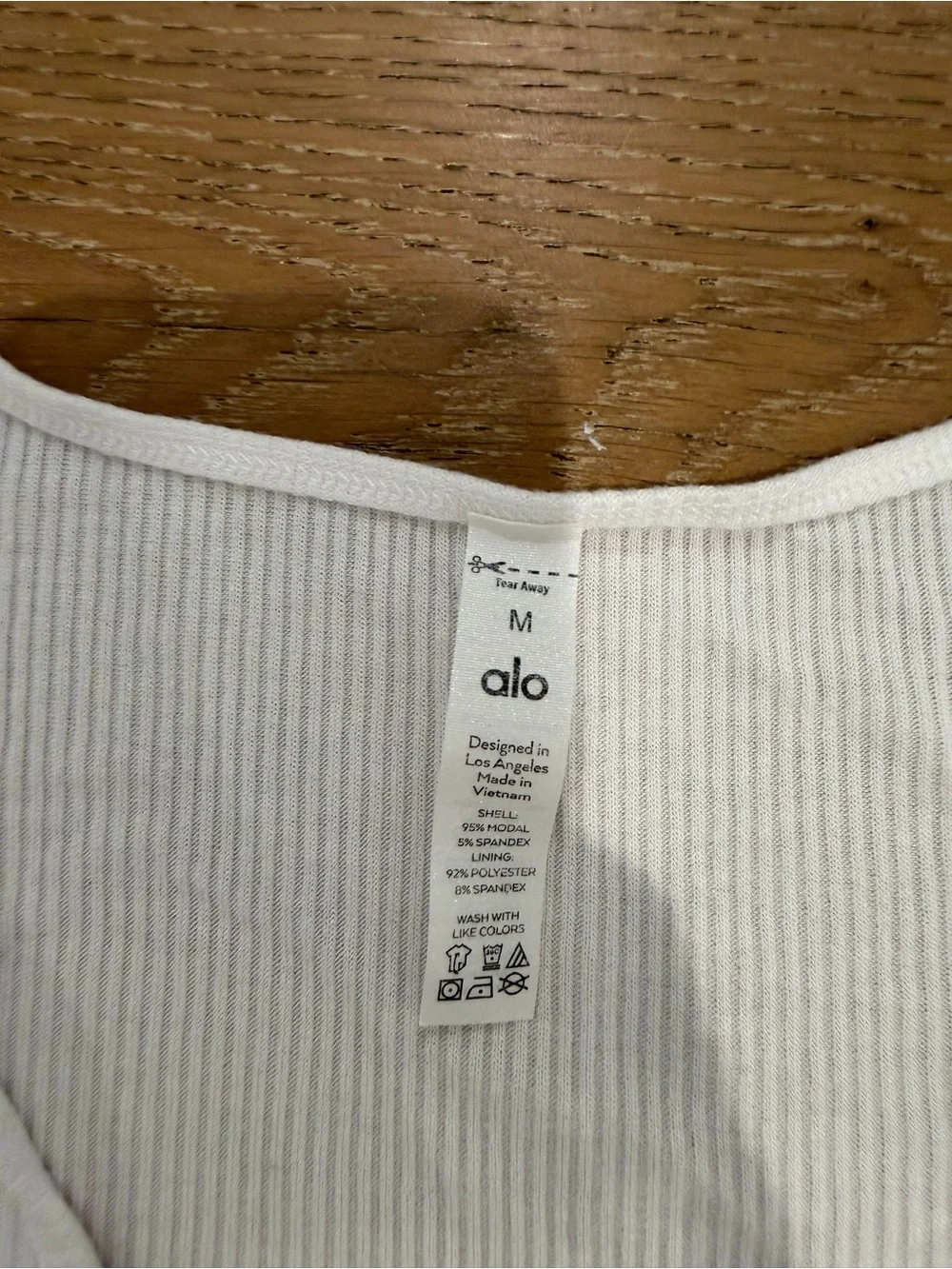 ALO Yoga Ribbed Knotty Short Sleeve - size Medium